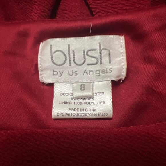 Girls Blush by US Angels Pouf Sleeve Tiered Ruffle Dress NWT Size 8 - Picture 9 of 12